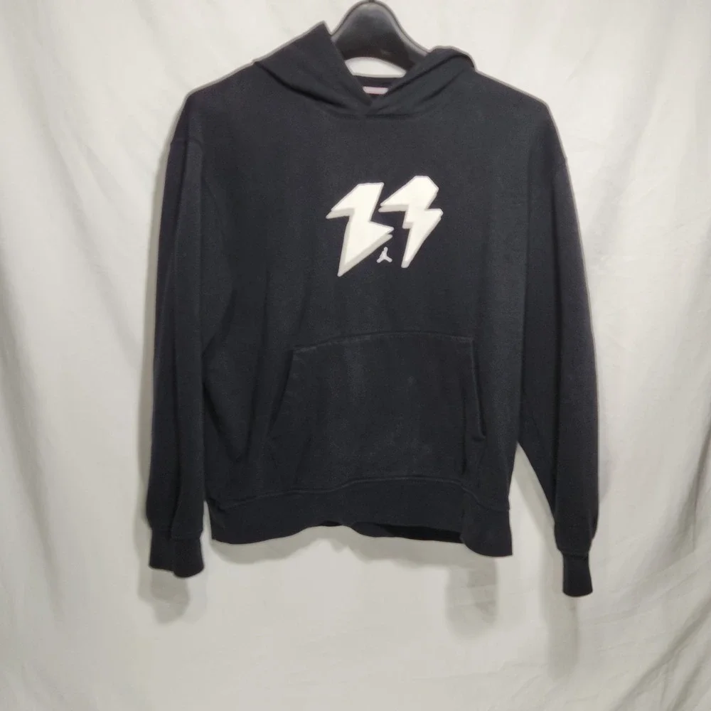 Jordan Flight MVP Fleece Pullover‎ Hoodie Mens Size Large Black